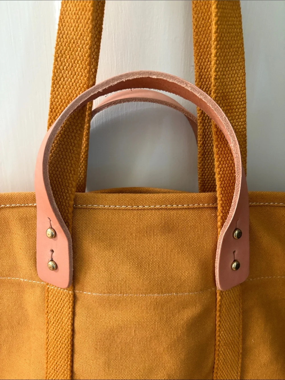 Immodest Cotton Mustard Small East West Tote New